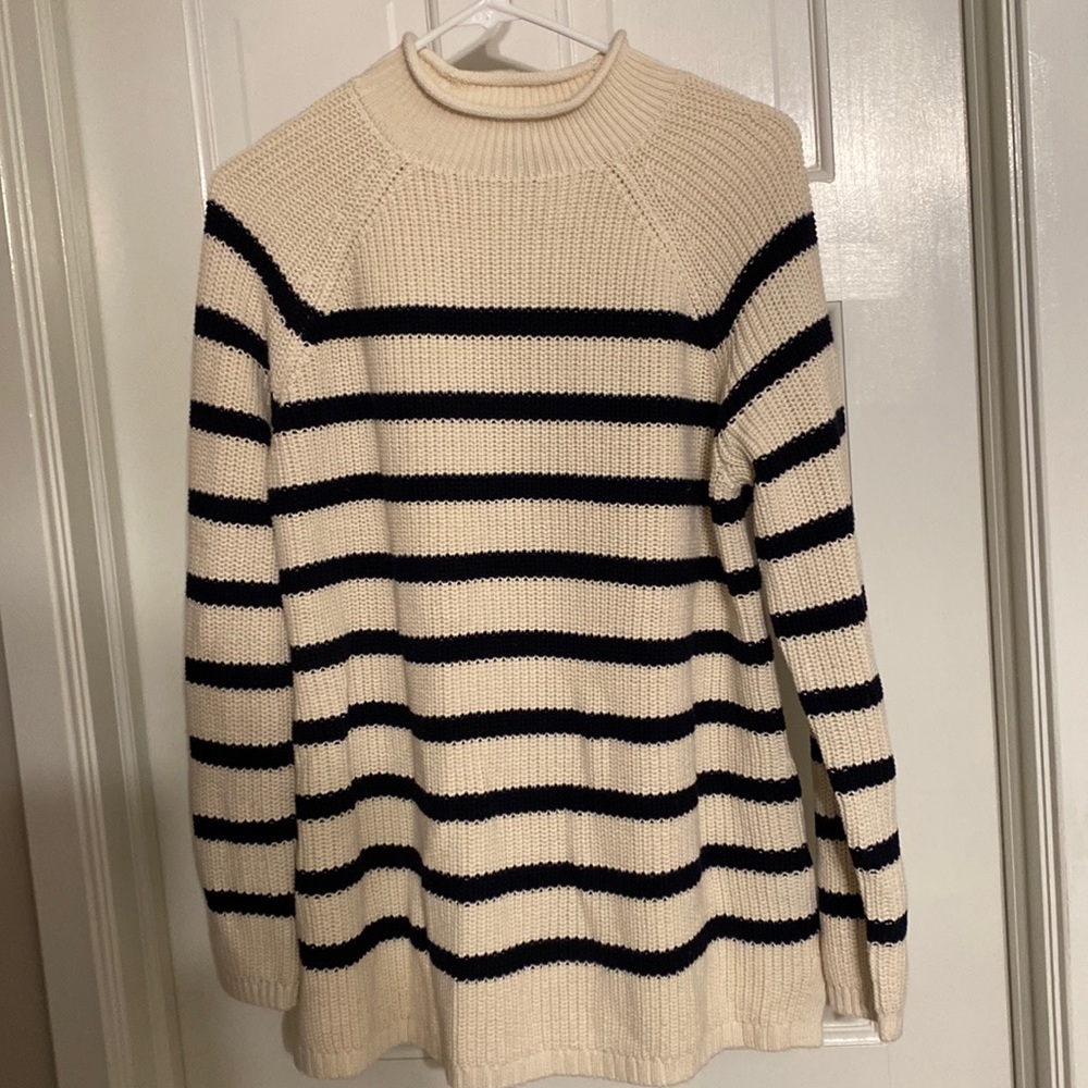 Talbots Nautical Strip Sweater Large